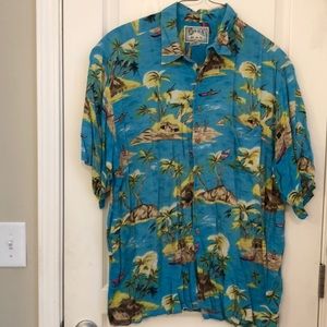 😊Hana Bay Island style button down shirt, size XL, 100%rayon.😊 NWOT